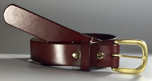 British Brown Bridle Leather Belt