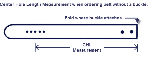 Leather Belt without buckle Measurement