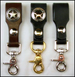 Keychain harness leather long